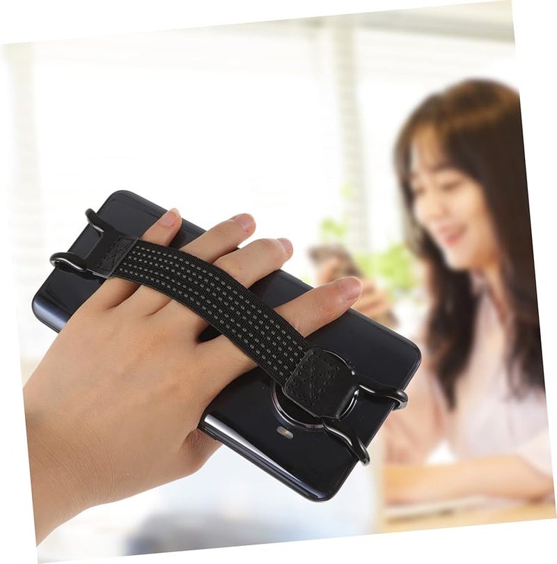 Balacoo 2 Pack Elastic Phone Hand Strap Holder Grip for Travel Everyday Use Black - Image 3